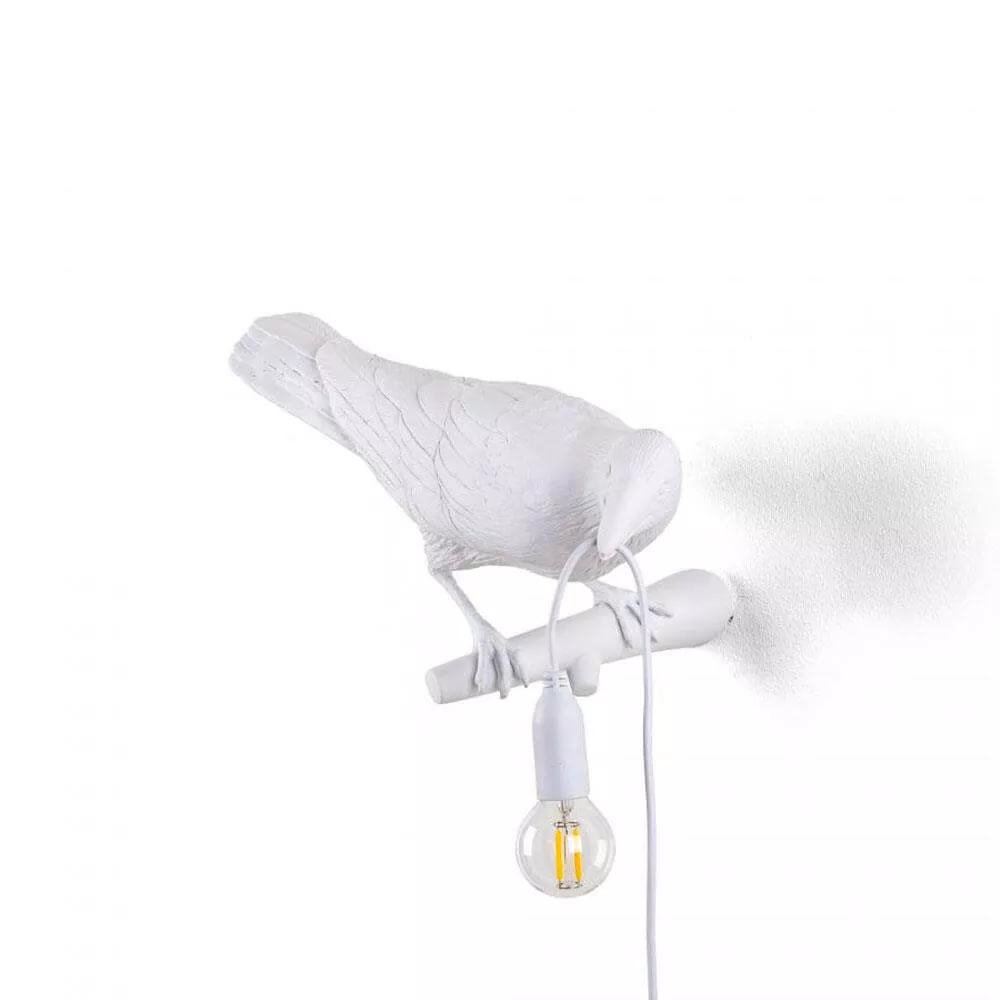 Seletti Bird Lamp White Looking Right